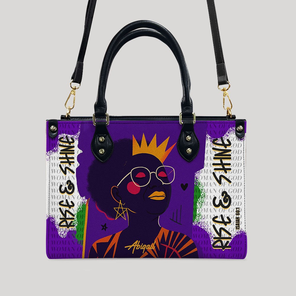 CHRISTIANARTBAG Handbags - Personalized “Rise & Shine” Christian Handbag for Women of Faith – Custom Bible Verse & Name - CABLTB01062425
