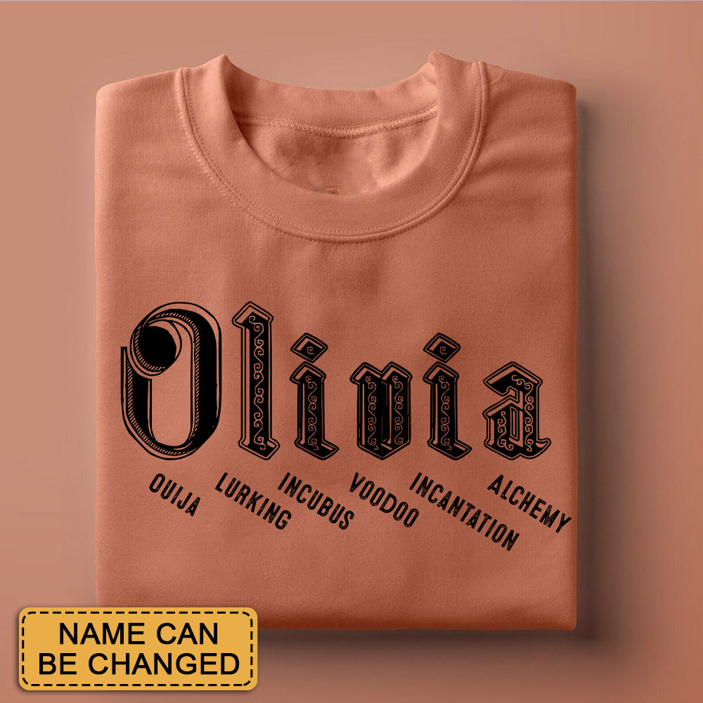 Personalized Halloween Name Shirt - Each Letter Tells a Spooky Story