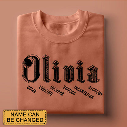 Personalized Halloween Name Shirt - Each Letter Tells a Spooky Story