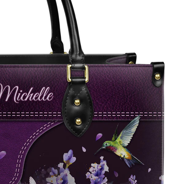 Christianartbag Handbags, Out Of Difficulties Grow Miracles 1 Peter 5 10 Hummingbird Lavender, Handbag Design, Monogram Leather Handbag, Gifts for Women, CABLTB07271223. - Christian Art Bag