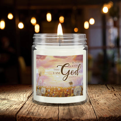 Christianartbag Candles, Be Still & Know That I Am God, Christian Candles, Bible Verse Candles, Natural Candle, Soy Wax Candle 9oz, Christmas Gift. - Christian Art Bag