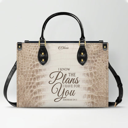 Personalized Christian Leather Handbag & Long Wallet Set – Custom Bible Verse Gift for Women