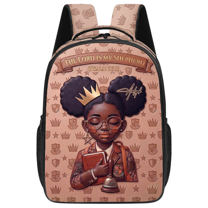 Custom Name & Bible Verse Christian Backpack for Black Girls, Personalized African American Queen School Bag - CHRISTIANARTBAG 01080826