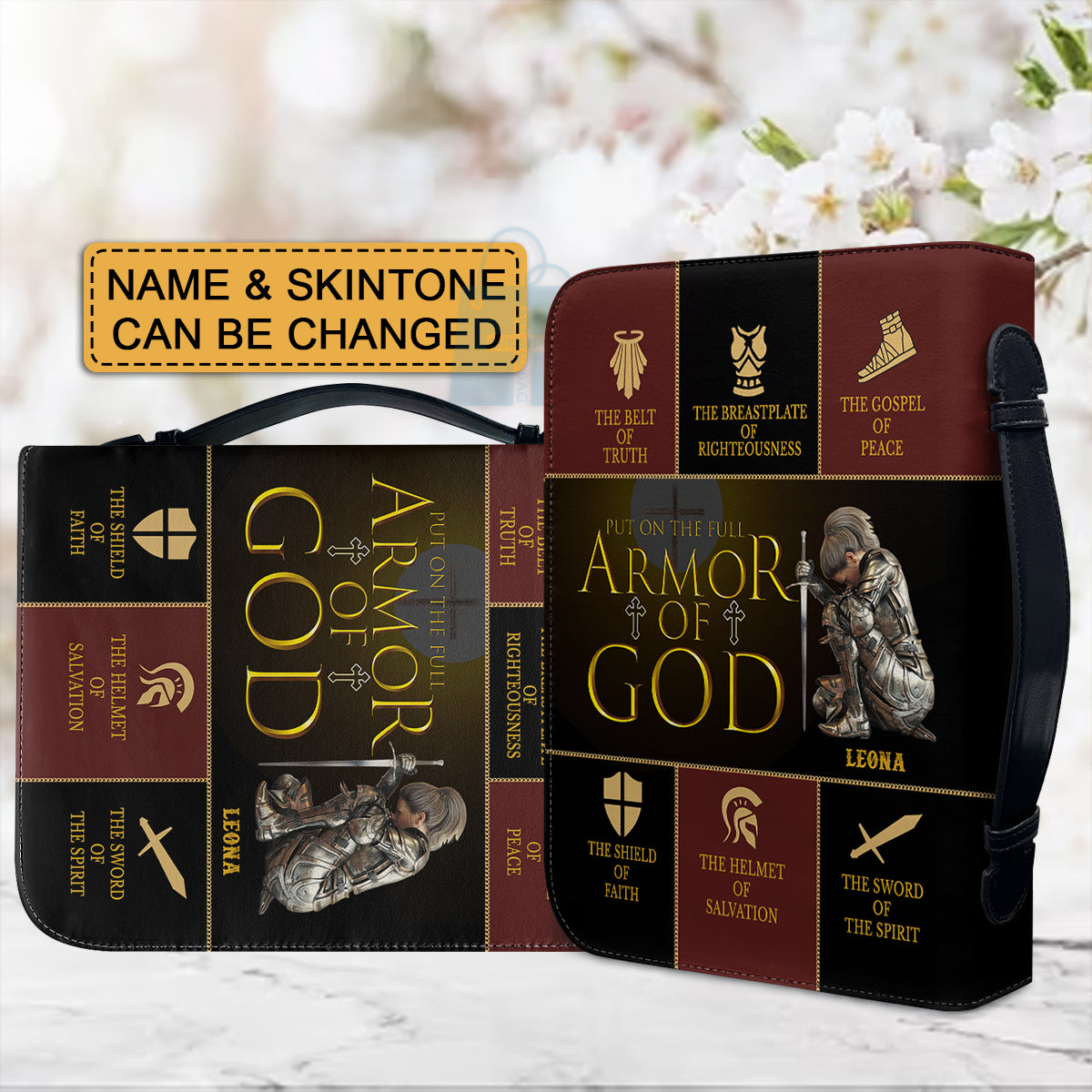 CHRISTIANARTBAG - Armor Of God Bible Cover - Personalized Bible Cover - Bible Cover For Women - CABBBCV01070324.