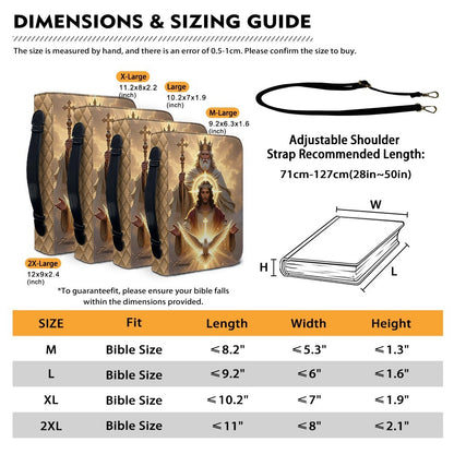 Personalized Holy Trinity Bible Cover, Jesus Christ & Holy Spirit Art Bible Case, Custom Name Religious Gift for Women Men, Leather Scripture Bag - CHRISTIANARTBAG