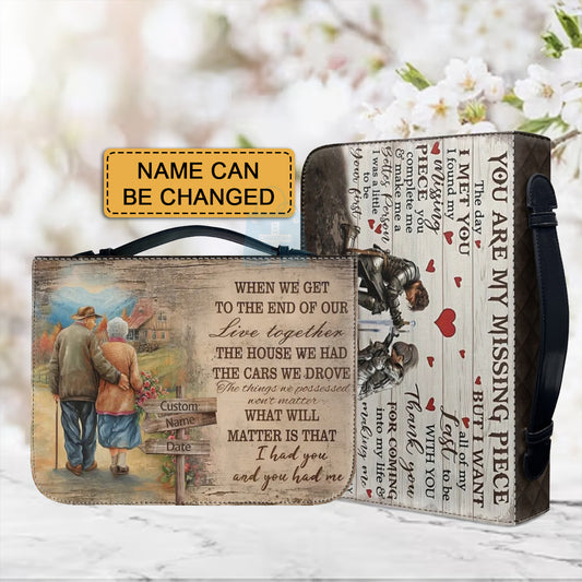 CHRISTIANARTBAG - Personalized Bible Cover - Couple Warrior Bible Cover - The Day I Met You Couple Gift - CABBBCV02240424.