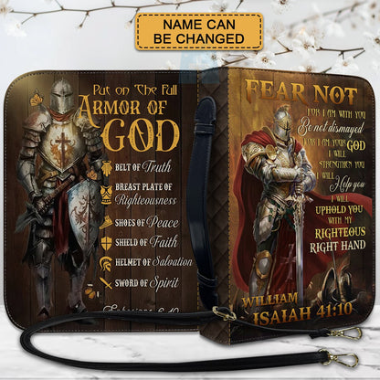 Personalized Armor of God Bible Cover with Name – Christian Leather Bible Case | CHRISTIANARTBAG CAB01122925