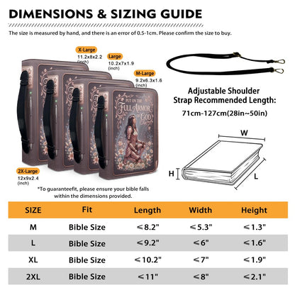 Personalized Full Armor of God Bible Cover Case with Name | Custom Christian Leather Bible Carrying Bag with Handle & Strap - CHRISTIANARTBAG 01072726