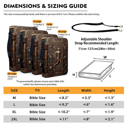 Customized Bible Cover for Men: Personalized Name & Sport Armor of God Design | CHRISTIANARTBAG Bible Case with Strap CAB01070326