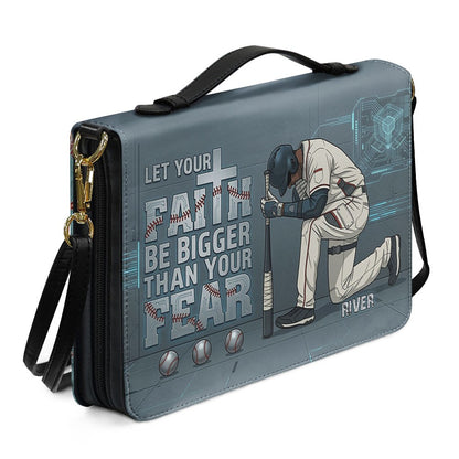 Personalized Baseball Player Bible Cover - Custom Name & Faith Design by CHRISTIANARTBAG CAB01061726