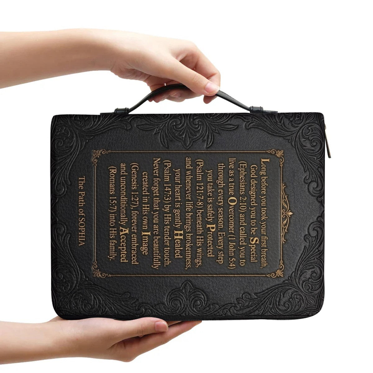 Personalized Name Acrostic Bible Story Cover | Custom Colors & Verses - CHRISTIANARTBAG 01090426