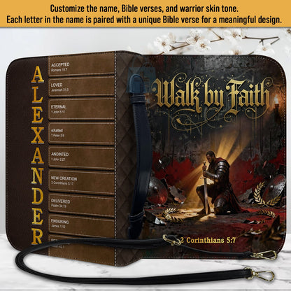 Personalized Bible Cover for Men – Custom Name & Bible Verse | CHRISTIANARTBAG CAB011926