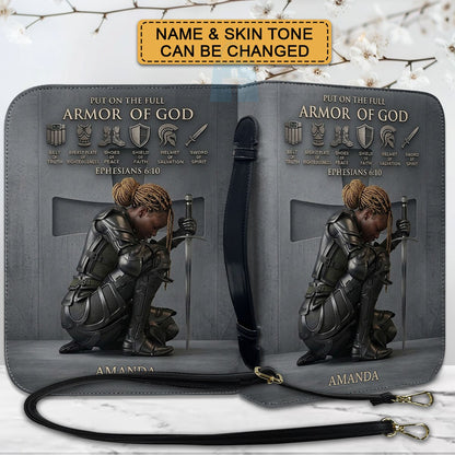 CHRISTIANARTBAG Personalized Armor of God Bible Cover for Women | Custom Leather Bible Case by CHRISTIANARTBAG CAB02061726