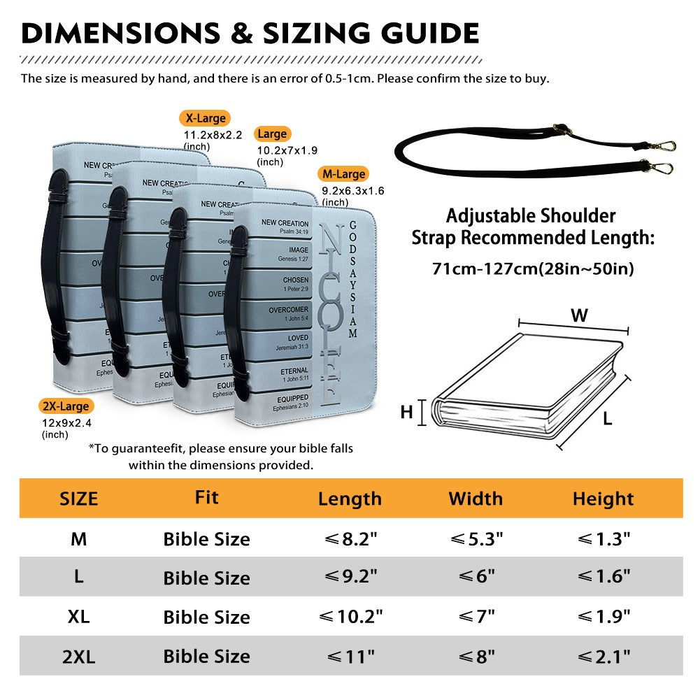 CHRISTIANARTBAG Bible Cover - Uncover the sacred meaning of your name - Personalized Bible Cover, CABBBCV011626