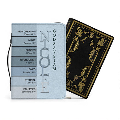 CHRISTIANARTBAG Bible Cover - Uncover the sacred meaning of your name - Personalized Bible Cover, CABBBCV011626