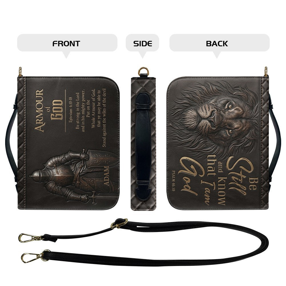 CHRISTIANARTBAG Personalized Armor of God Lion Leather Bible Cover CAB02092426