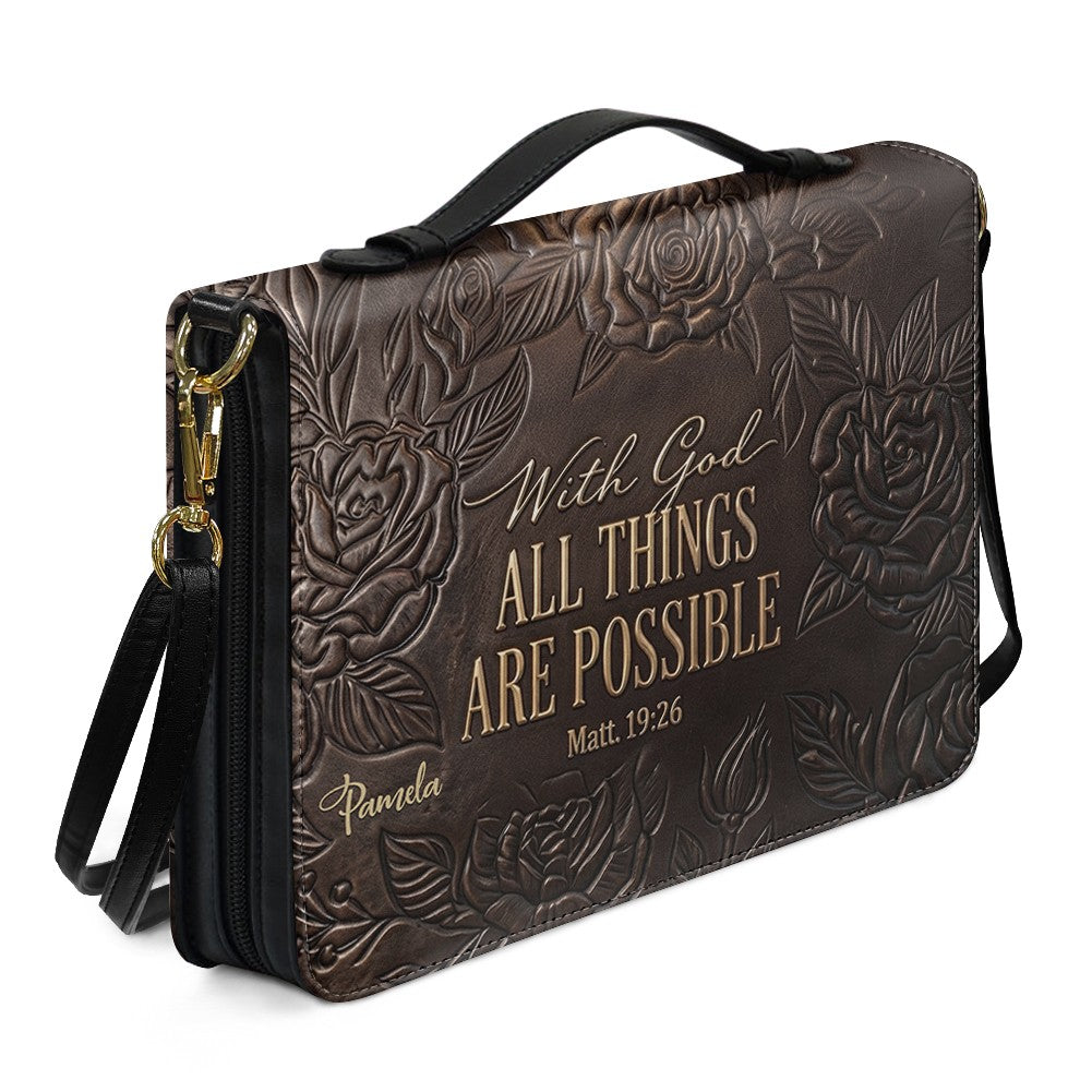 Personalized Bible Cover Case with Handle & Custom Name | CHRISTIANARTBAG 01080226