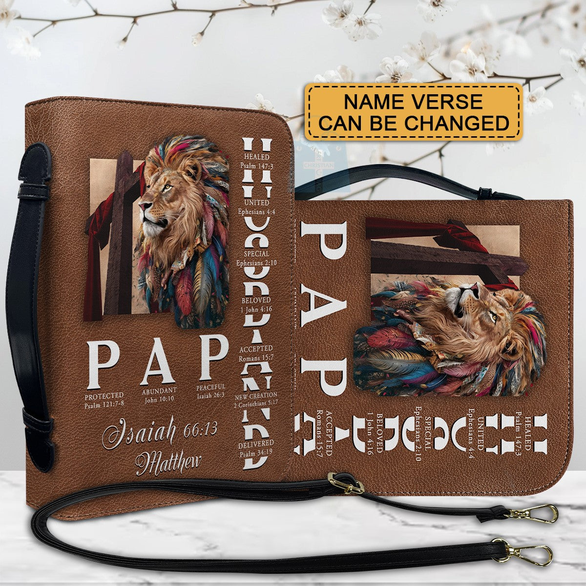 CHRISTIANARTBAG Bible Cover - Personalized Bible Cover – Customizable with Your Name, Favorite Verse & Inspiring Design – CHRISTIANARTBAG - CAB01110624.