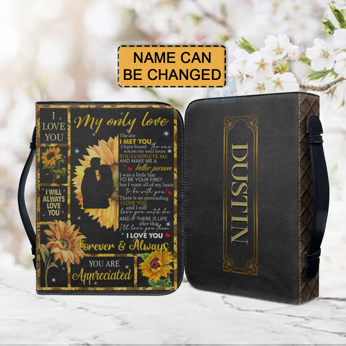 Christianartbag Bible Cover, To My Girlfriend Bible Cover, Personalized Bible Cover, Gift For Girlfriend, Christian Gifts, CAB02081223. - Christian Art Bag