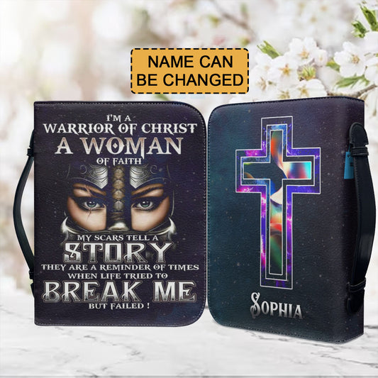 Christianartbag Bible Cover, I'M A Warrior Of Christ A Woman Of Faith Bible Cover, Personalized Bible Cover, Woman Warrior Bible Cover, Christian Gifts, CAB01271023. - Christian Art Bag