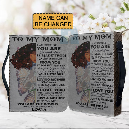 Christianartbag Bible Cover, To My Mom I Love You Warrior Bible Cover, Personalized Bible Cover, Mom Bible Cover, Mother Days Gifts, CAB05201223. - Christian Art Bag