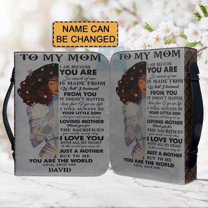 Christianartbag Bible Cover, To My Mom I Love You Warrior Bible Cover, Personalized Bible Cover, Mom Bible Cover, Mother Days Gifts, CAB05201223. - Christian Art Bag