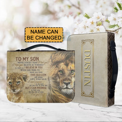 Christianartbag Bible Cover, To My Son From Mom Bible Cover, Personalized Bible Cover, Art Design Bible Cover, Christian Gifts, CAB04061223. - Christian Art Bag