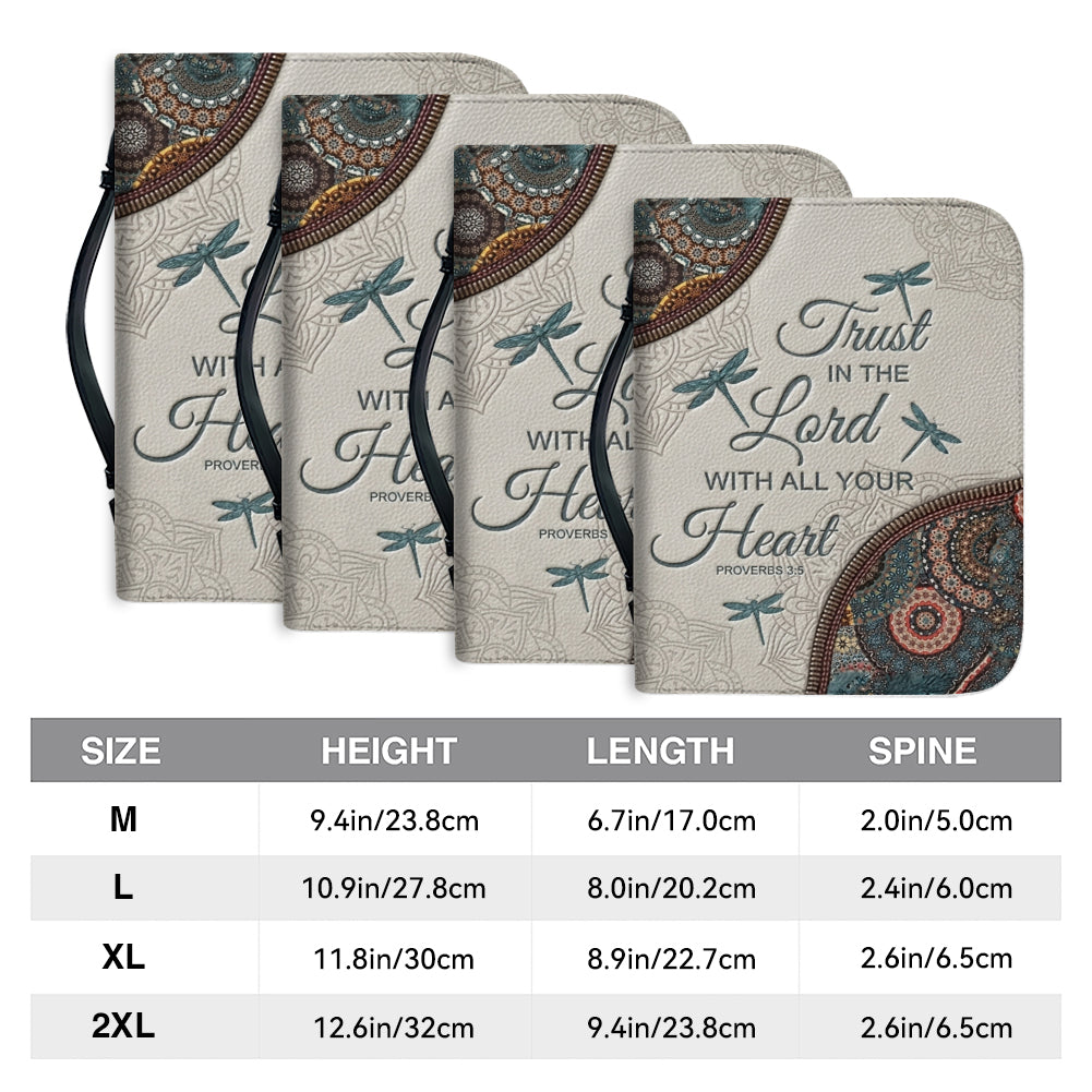 Christianart Bible Cover - Elegant Dragonfly Bible Cover with Inspirational Verse - CABBBCV24060324.
