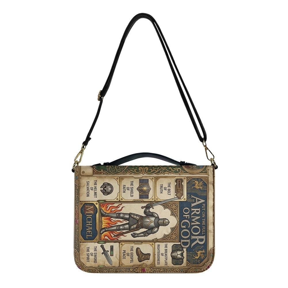 Armor of God Personalized Bible Cover for Men | CHRISTIANARTBAG Custom Leather Bible Case CAB02070226