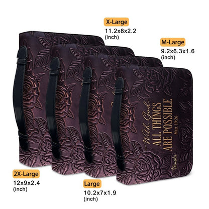 Personalized Bible Cover Case with Handle & Custom Name | CHRISTIANARTBAG 01080226