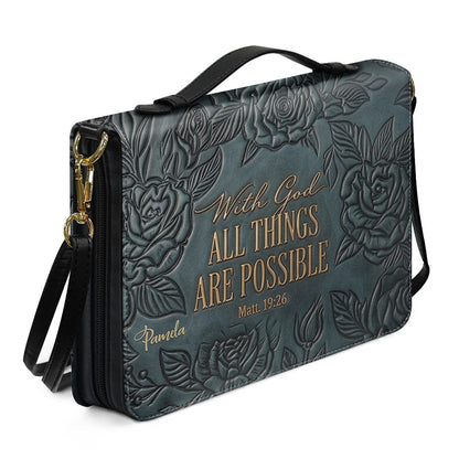 Personalized Bible Cover Case with Handle & Custom Name | CHRISTIANARTBAG 01080226