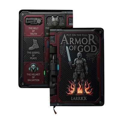 Premium Custom Leather Journal & Pen Set - Armor of God Collection | CHRISTIANARTBAG CAB016126
