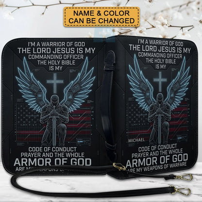 CHRISTIANARTBAG Personalized Bible Cover | Armor of God Tech Warrior Custom Bible Case CAB0162526