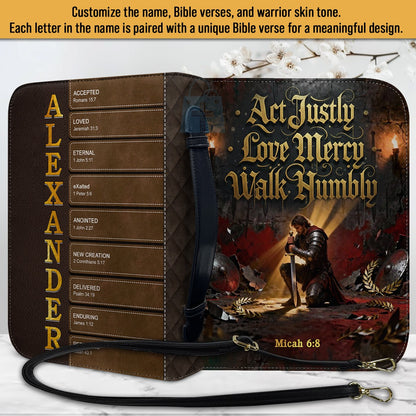 Personalized Bible Cover for Men – Custom Name & Bible Verse | CHRISTIANARTBAG CAB011926