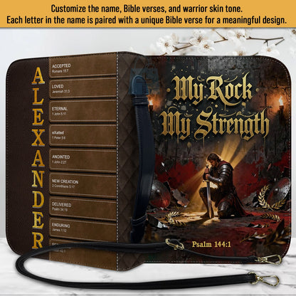 Personalized Bible Cover for Men – Custom Name & Bible Verse | CHRISTIANARTBAG CAB011926