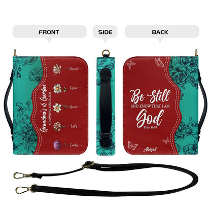 Personalized Bible Cover With Custom Verse & Birth Flowers | CHRISTIANARTBAG