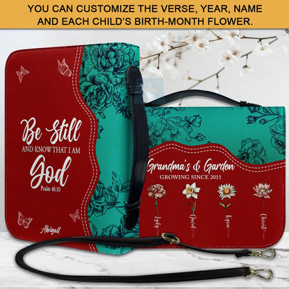 Personalized Bible Cover With Custom Verse & Birth Flowers | CHRISTIANARTBAG