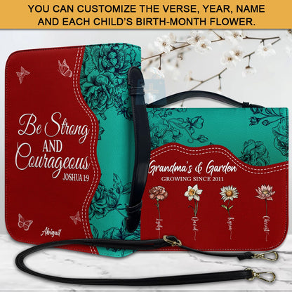 Personalized Bible Cover With Custom Verse & Birth Flowers | CHRISTIANARTBAG