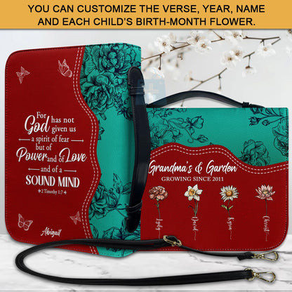 Personalized Bible Cover With Custom Verse & Birth Flowers | CHRISTIANARTBAG