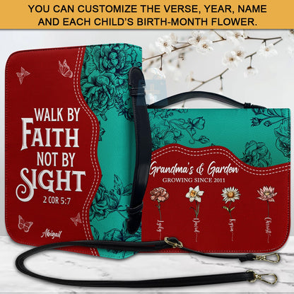 Personalized Bible Cover With Custom Verse & Birth Flowers | CHRISTIANARTBAG