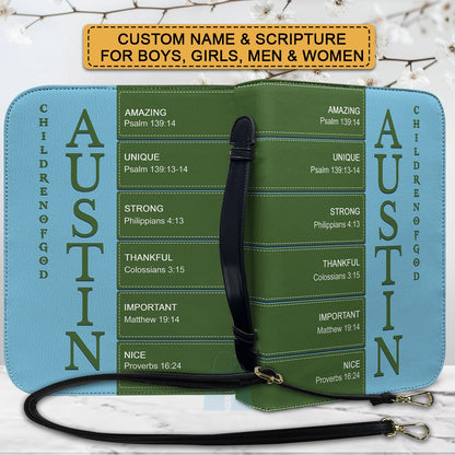 Personalized Bible Cover – Custom Name Scripture Acronym Design