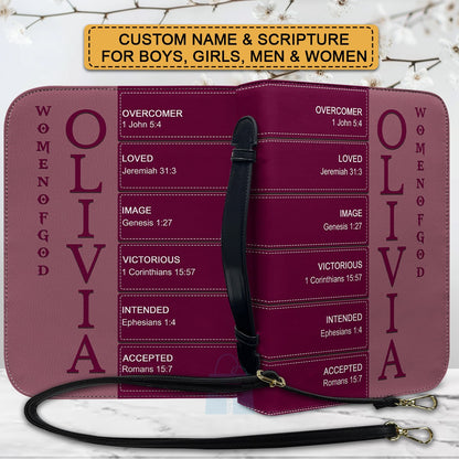 Personalized Bible Cover – Custom Name Scripture Acronym Design