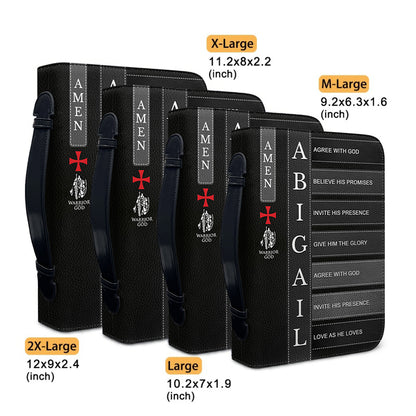 Personalized Bible Cover with Custom Name - Meaningful Faith Message for Each Letter - Premium Christian Gift for Men, Women & Kids