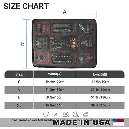 Personalized Armor of God Blanket for Men | Custom Blanket by CHRISTIANARTBAG CAB01060326