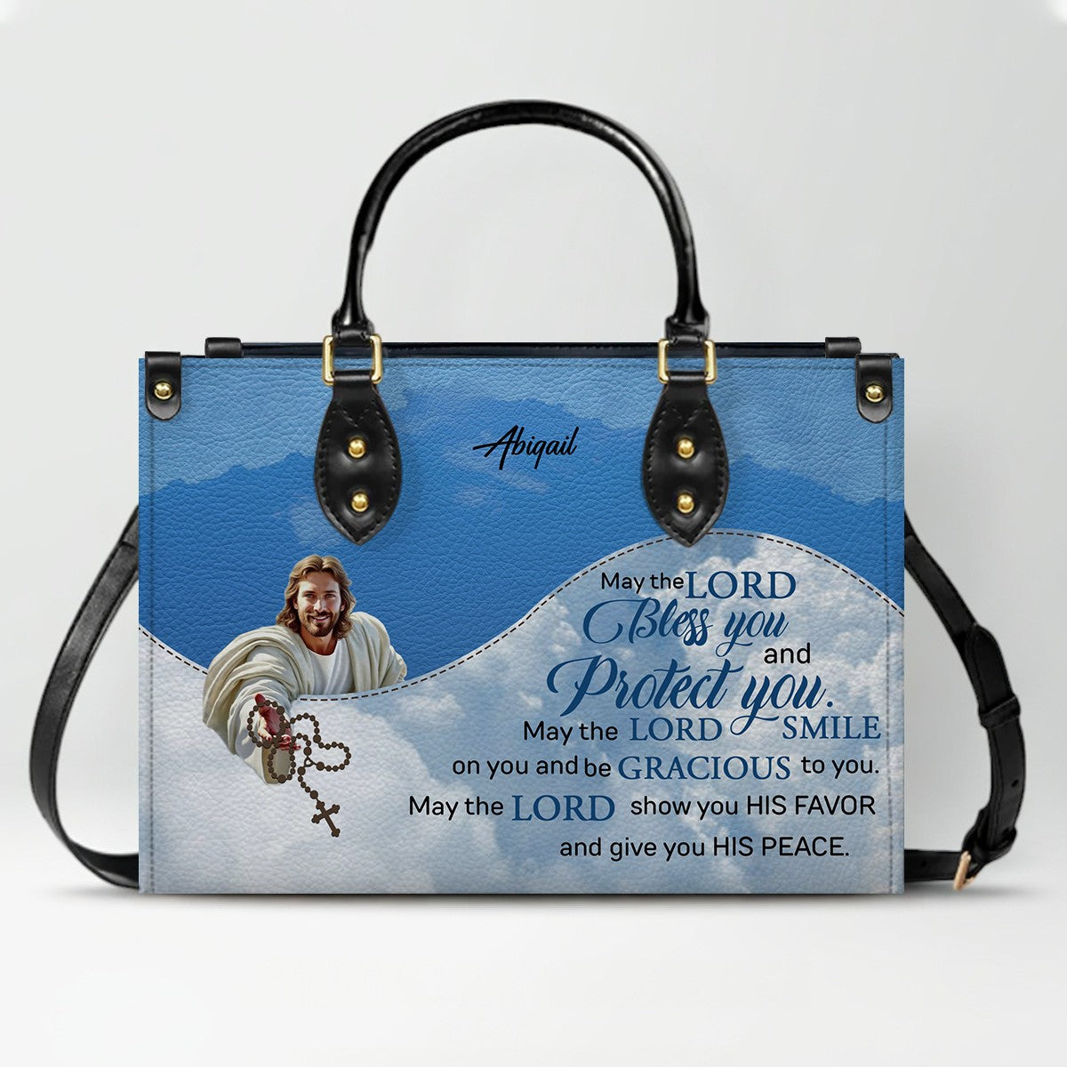 Personalized Leather Handbag with Bible Verses – Christian Gift for Women | CHRISTIANARTBAG