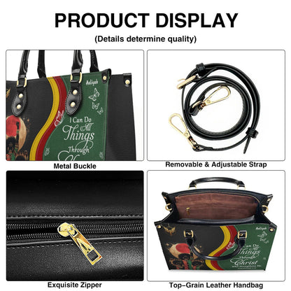 Personalized Christian Leather Handbag for Women – Black Pride Faith Purse with Custom Name & Bible Verse – CHRISTIANARTBAG