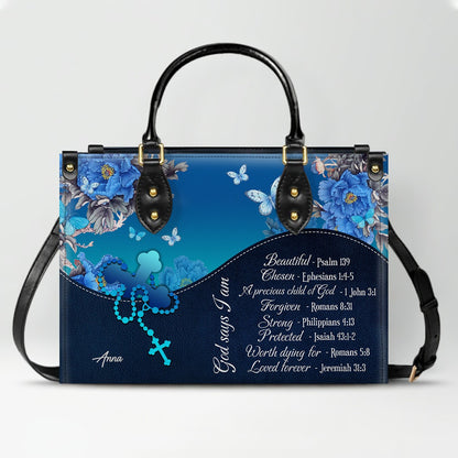 Personalized Christian Leather Handbag for Women – Custom Name & Bible Verse – Inspirational Faith Purse by CHRISTIANARTBAG