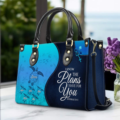 Personalized Christian Leather Bag – Custom Grandma Handbag with Grandkids’ Names – Choose Your Bible Verse – CHRISTIANARTBAG