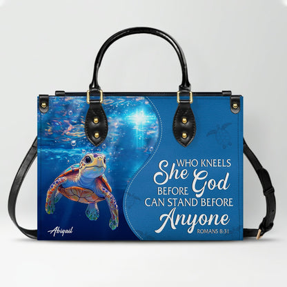 Custom Christian Leather Handbag with Bible Verse – Faith-Inspired Personalized Purse by CHRISTIANARTBAG