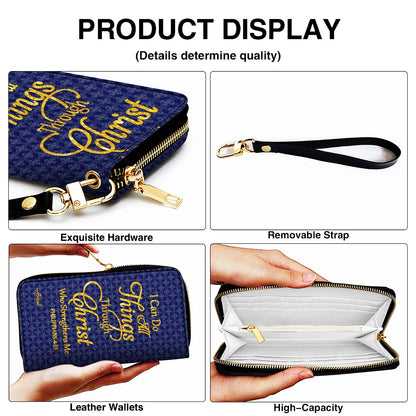 Personalized Leather Handbag for Women – “I Can Do All Things Through Christ” Philippians 4:13 | Christian Gift for Mom | CHRISTIANARTBAG CAB31626